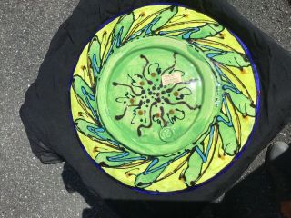 Don Drumm Studios Gallery Art Pottery Bowl Plate SUN SIGNED,  Rare 11” 2