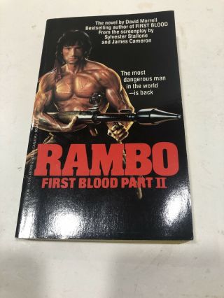 RARE RAMBO FIRST BLOOD PART 2 II PAPERBACK MOVIE BOOK SYLVESTER STALLONE 1985 2