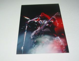 Kiss 8x12 Photo Gene Simmons Rare Live Concert Rock Roll Over Album Tour 1976 2