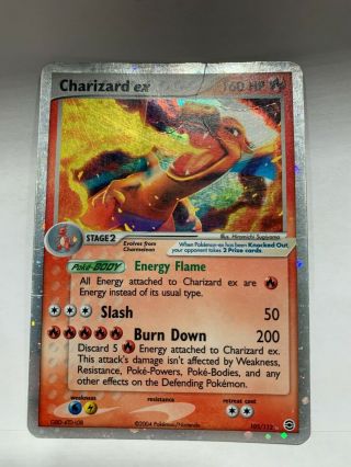 Charizard Ex 105/112 Ultra Rare Holo Pokemon Card Firered Leafgreen Hp