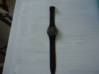 Rare Swatch Vintage Black Magic Gb101 Watch 1980 