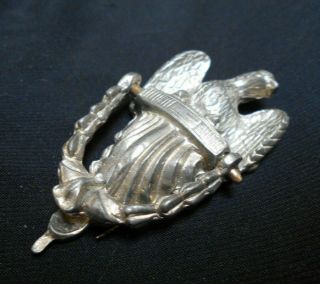 Antique patriotic Eagle crest door knocker fur lapel clip 2