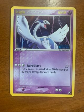 Lugia Holo Pokemon Card Ultra Rare 29/115 Ex Unseen Forces Stamped Creased