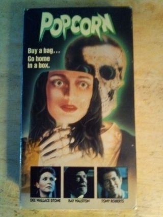 Horror Vhs Popcorn Rare Oop Slasher Gore Vintage