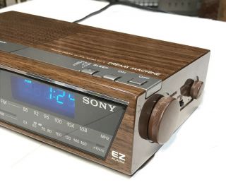 Vintage Sony EZ - 4 Dream Machine Digital Alarm Clock Radio COLLECTORS BLUE LED 2