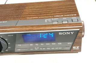 Vintage Sony EZ - 4 Dream Machine Digital Alarm Clock Radio COLLECTORS BLUE LED 3