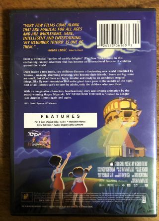 My Neighbor Totoro (DVD,  2002) Rare/OOP/HTF 2