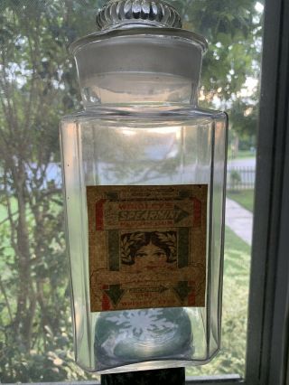 Rare Vintage Wrigley’s Gum Glass Jar With Label