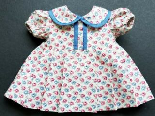 Vintage Blue And Pink Floral Pleated Doll Dress Patsy Shirly Temple Fits 14 " Dol