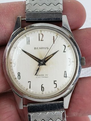RARE Vintage Benrus Stainless Mark IV Electronic Watch - France LIP R148 Mvmt 2