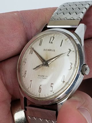 RARE Vintage Benrus Stainless Mark IV Electronic Watch - France LIP R148 Mvmt 3