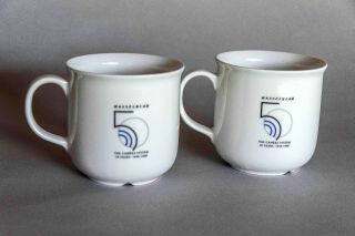 Hasselblad 50th Anniversary Diamant Porcelain Cups By Rorstrand Of Sweden - Rare