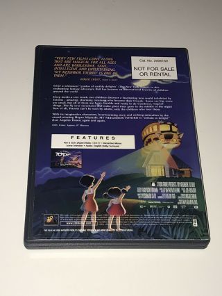My Neighbor Totoro DVD 20th Century Fox DUB Full Screen OOP 2002 - RARE 2