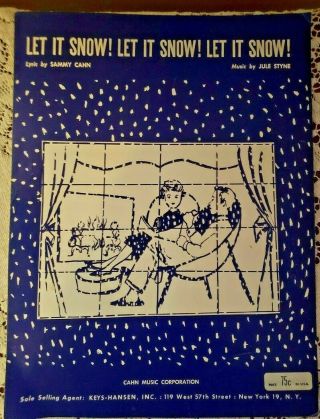 Vintage 1956 Sheet Music: Let It Snow Jule Styne Sammy Cahn Music Near