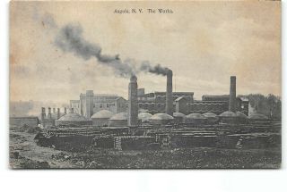 York - Angola - The - Lyth Sewer Pipe - Tile - Factory - Antique Postcard