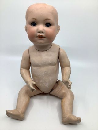 13” Antique Baby Doll.  Made In Germany.  971.  Blue,  Sleepy Eyes.