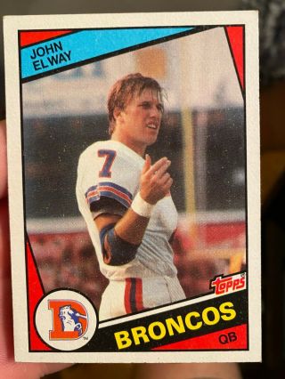 1984 Topps John Elway Denver Broncos 63 Rookie Football Card Rare