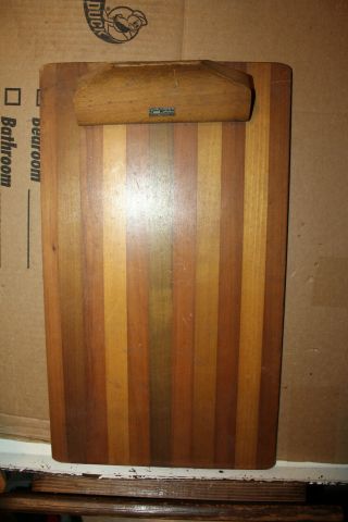 Vintage Wwii Era Globe Wernicke Wooden Clip Board 15 1/2 By 9 Inches Rare