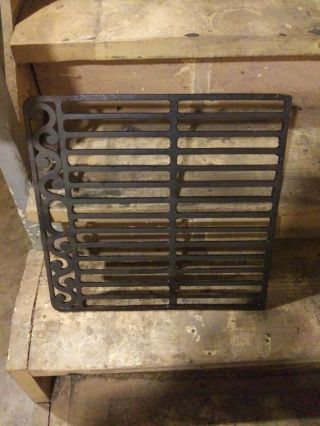 Vintage H Rugby Cast Iron Stove Grate