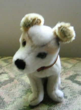 Steiff Elektrola Fox Terrier Dog Rare Vintage 12 Cm 5 " Tall,  Mohair/dralon