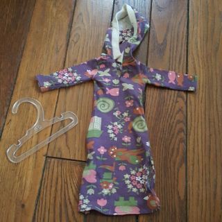 Vintage Ideal Crissy Doll Family Maxi Dress W/ Hood Hippie Print Tagged Rare