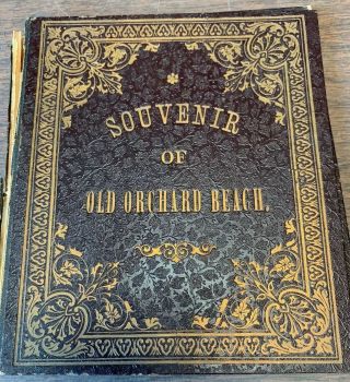 Very Rare Early Souvenir Folder Of Old Orchard Beach Me Saco Bay Seashore House