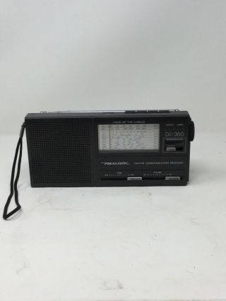 Rare Vintage Realistic Dx - 360 Am/fm Lw/sw 9 Band Portable Receiver Circa 1984
