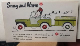 Rare Overland Jeep Auto Post Card (advertising)
