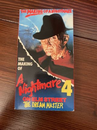 The Making Of A Nightmare On Elm Street 4 Dream Master Vhs Rare 1989