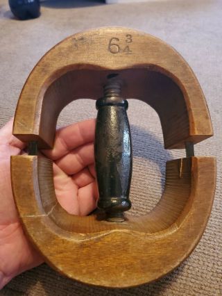 Vintage Wooden Hat Form Stretcher 6.  75