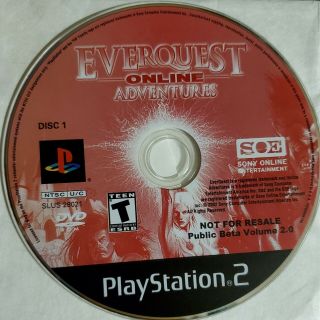 Playstation 2 Everquest Online Adventures Beta Volume 2.  0 2002 Sony Ps2 Rare