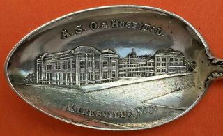 Big 5 - 7/8” Osteopathy School Kirksville Missouri Sterling Silver Souvenir Spoon