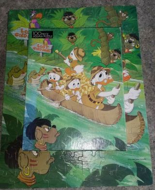 1986,  Golden,  Disney,  Duck Tales,  100 Piece Jig - Saw Puzzle,  Rare 11.  5” X 15”