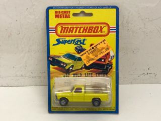 Rare Matchbox Superfast 57 Wild Life Truck In Blister Pack Old Stock