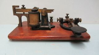 Antique Telegraph Sounder & Key Manhattan Electric Supply Co.  York 20 Ohms