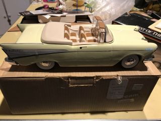 1957 Chevy Convertible Bel Air Cream Jim Beam Decanter Rare