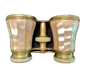 Lemaire Paris Antique Opera Glasses F1 - Mother Of Pearl W Case Bee Clasp & Case