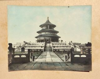 Antique Chinese Photograph “temple Of Heaven” Beijing Rare Photo C1920