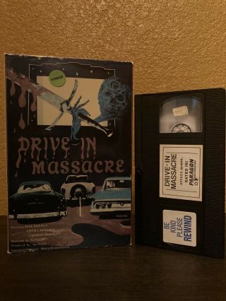Drive In Massacre Big Box Vhs Horror Rare Paragon Video Cult