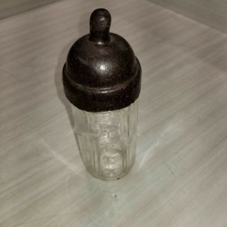 Pyrex Antique Glass Baby Bottle With Nipple.