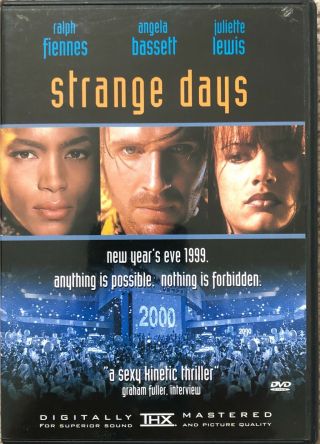Strange Days Dvd Rare Out Of Print W/insert Ralph Fiennes / Angela Bassett Oop