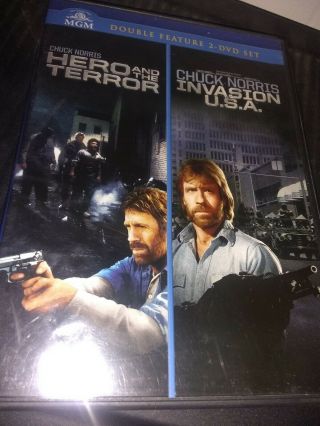 Chuck Norris Double Feature - Hero And The Terror - Invasion Usa Rare Oop