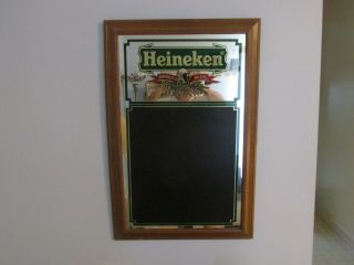 Heineken Beer Sign Mirror Chalkboard Vintage Rare