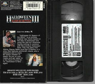 HALLOWEEN III (3) Season of the Witch VHS Horror MCA/Universal Release RARE 2