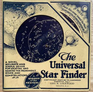 Universal Star Finder 1929 Antique George Lockwood Dial Constellations Ephemera