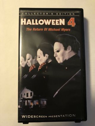 Halloween 4 (1988) Widescreen Collector’s Edition Vhs Clamshell Rare Very Good