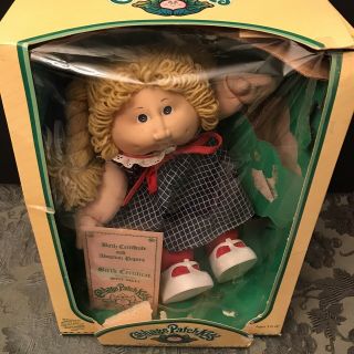 Vintage 1983 Coleco Cabbage Patch Kids Doll - Nm With Birth Certificate And Box