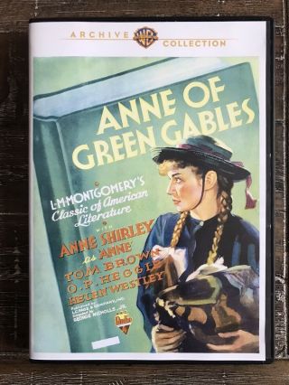 Anne Of Green Gables (dvd,  2016) Rare 1934 Classic With Anne Shirley