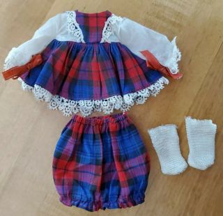 Vintage Vogue Ginny Red & Blue Plaid Dress Merry Moppets
