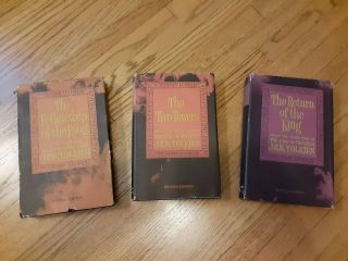Vintage 1967 Lord Of The Rings Trilogy Book Set Tolkien Hardcover With Maps Rare